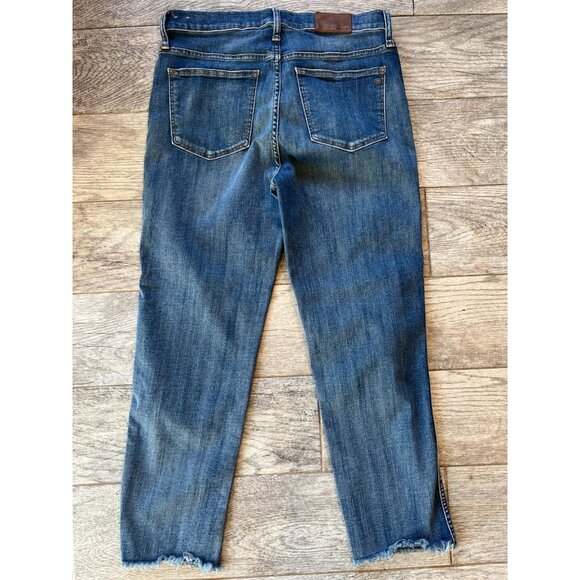 Madewell Denim Jeans Stovepipe size 29 Jean Frayed Stretch Womens‎ Raw Hem - Picture 1 of 10